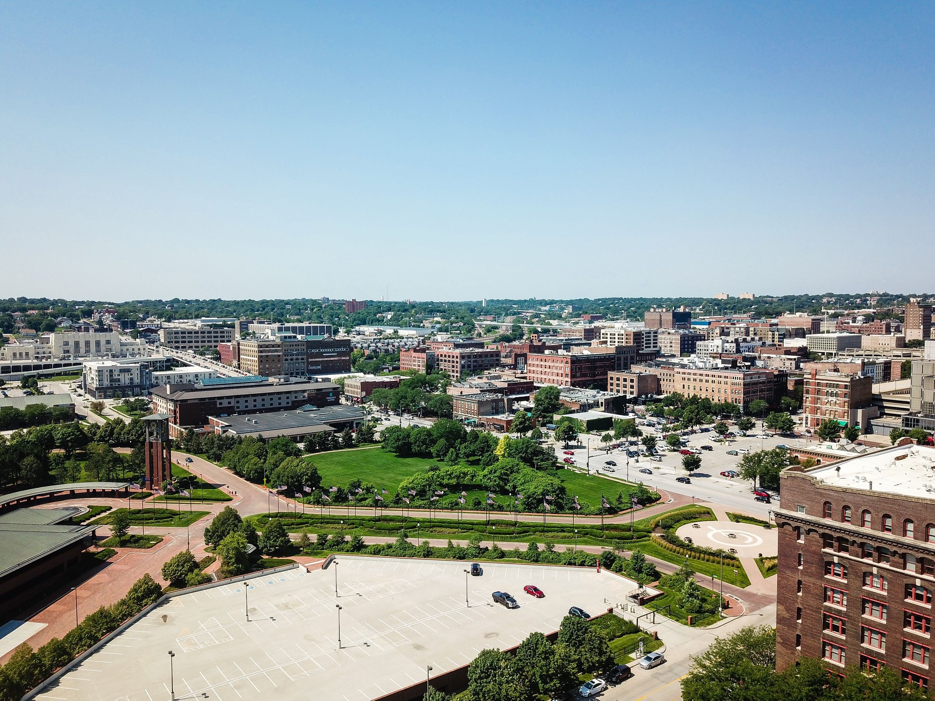 Downtown Omaha Nebraska Drone Photo
